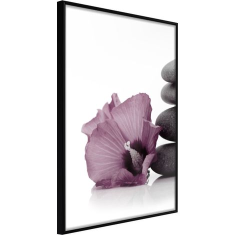 Affiche Murale Encadrée "Violet Harmony" 30 x 42 cm Noir