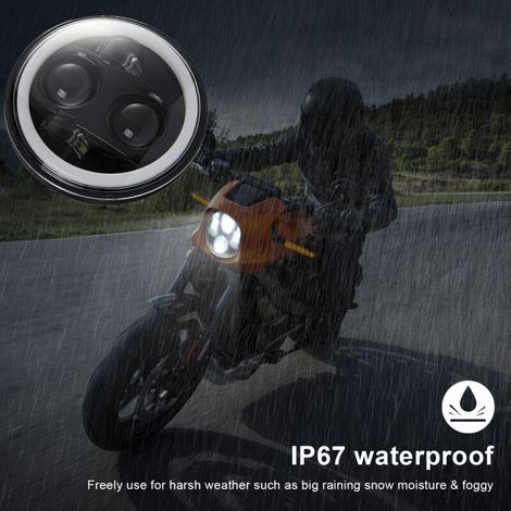 LED-Motorradscheinwerfer, Ultraweitwinkel-Fahrlicht, 5,75 Zoll