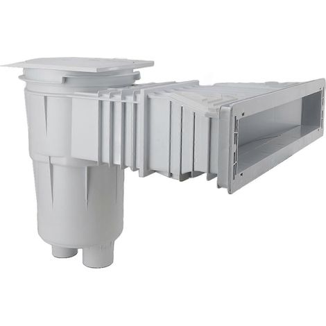 Kit d'écumoire murale pour piscine, en PVC, ouverture de 50 cm de large, pour écumeurs de surface et accessoires de nettoyage de piscine. (1/5)