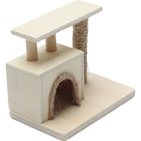 Cadre pour chat, maison de poupée à l'échelle 1:12, mini-maison pour chat, support pour chat, jouet, mobilier et accessoires de décoration (1/5)