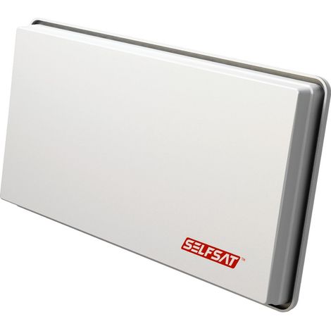 Antenne parabolique plate 517x277x58mm – Connexion 1 récepteur numérique – Montage sur mât, mur, balcon – Pour installation discrète – Selfsat (1/5)