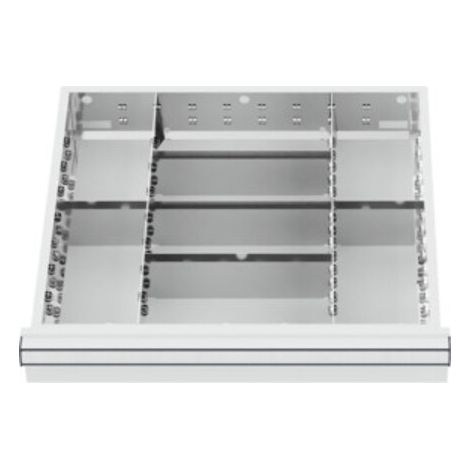 STIER Schubladeneinteilung Metalleinteilung BLH 75 mm Innenmaß 500x450 mm 8 Fächer
