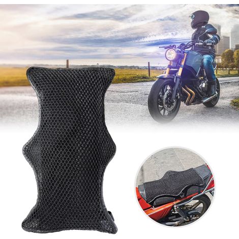 Coussin Double couche pour moto, protection solaire et imperméable, tapis de siège de moto, housse de protection en maille antidérapante (1/5)