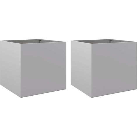 Maison Exclusive - Pflanzkübel 2 Stk. Silbern 49x47x46 cm Verzink