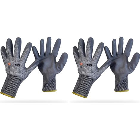 Gants Anti-Coupure - Paire de Gants de Travail pour Manipulation de lames de tondeuse ou débroussailleuses - Taille 10/L (Lot de 2) (1/3)