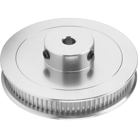 Synchronrad 80T 5mm GT2 Zahnriemenscheibe aus legiertem Stahl für 3D-Drucker und CNC-Drehmaschinen, silber (1/5)