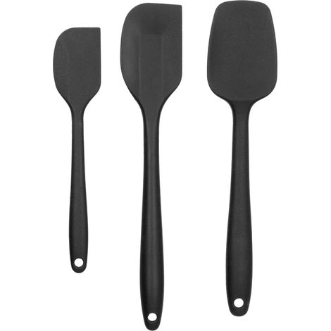 Spatule en Silicone Noire Antiadhésive pour Cuisson, Pâtisserie et Cuisine (1/5)