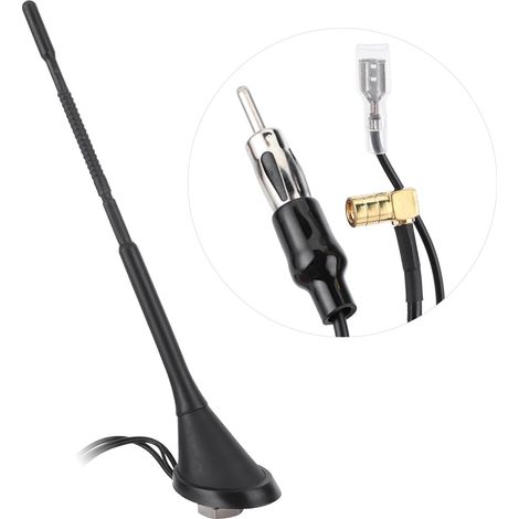 3-in-1-Digitalradioantenne mit Verstärker für DAB-, AM/FM-Autoradio, SMA-Winkelantenne (1/5)