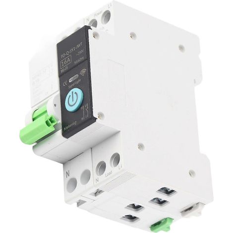 Disjoncteur intelligent 1P+N WiFi avec fonction de comptage, pouvoir de coupure de 6 kA, disjoncteur télécommandable 1