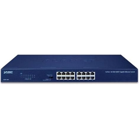 PLANET GSW-1601 switch No administrado Gigabit Ethernet (10/100/1000) 1U Azul (1/4)