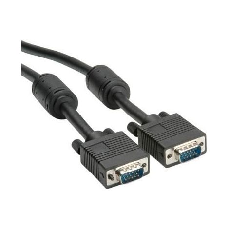 Câble VGA ROLINE - HD-15 (M) - Double blindage - 6m - Noir (1/2)