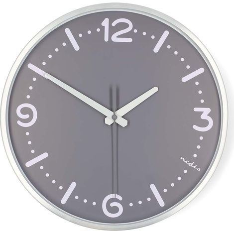 Orologio da parete silenzioso in alluminio, diametro 300 mm (1/5)