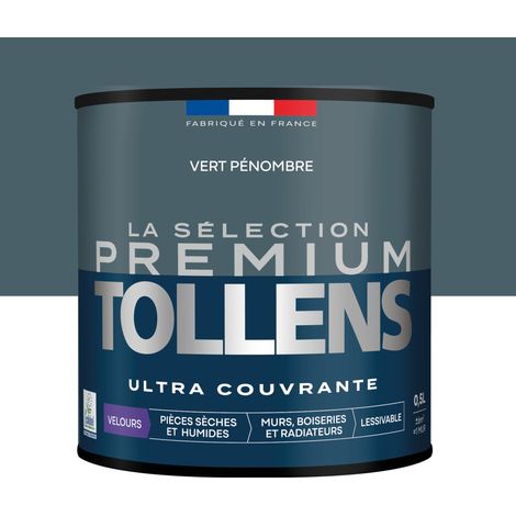 Tollens - Peinture intérieure couleurs - La Sélection Premium Velours - Ultra Couvrante - Vert Pénombre 0,5 L - 6m²