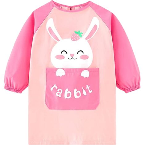 Tablier De Peinture Enfants - Tablier Artistique Impermeable A Manches Longues Avec Poches - Polyester - Pour Enfants 3 À 8 Ans - 1 Pièce (1/5)
