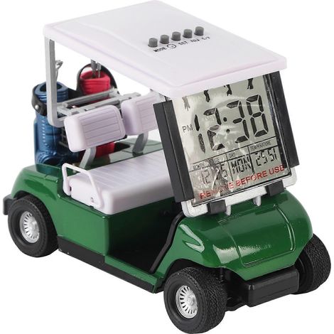 Calendrier perpétuel Voiture de Golf en Plastique Miniature Cadran Horloge Cadeau pour Golfeur Accessoire Club (1/5)