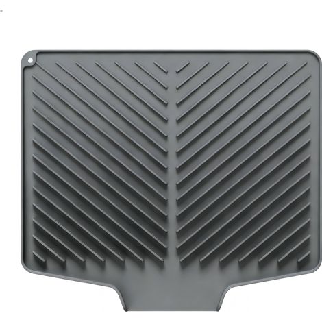 Abtropfmatte für die Arbeitsplatte – Silikon-Abtropfmatte mit integriertem Abflusssystem für Spüle, Kühlschrank und Schublade, leicht zu reinigen, rutschfest, hitzebeständig, 37,6 cm x 29,5 cm