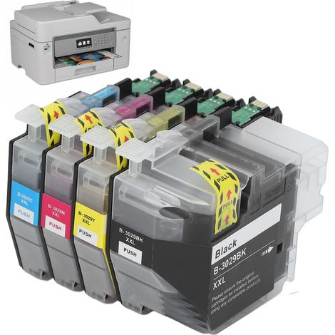 Cartouches d'encre pour imprimante LC3029, cartouches d'encre 4 couleurs avec encre pour imprimantes MFC-J5830DW/MFC-J5830DW XL/MFC-J5930DW/MFC-J6535DW/MFC-J6535DW XL/MFC-J6935DW. (1/5)