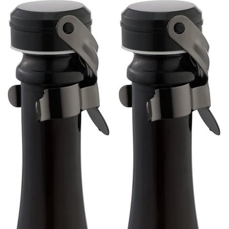 Tappi per bottiglie di vino, tappi per bottiglie di champagne, preservano la freschezza, tappi per bottiglie di spumante, riutilizzabili, con sigillo, a prova di perdite, L (1/5)