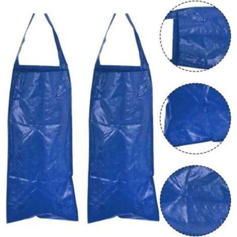 2pcs sacs plantation – 4 trous tissé durable – pour balcon, terrasse – 25x60cm bleu (1/4)
