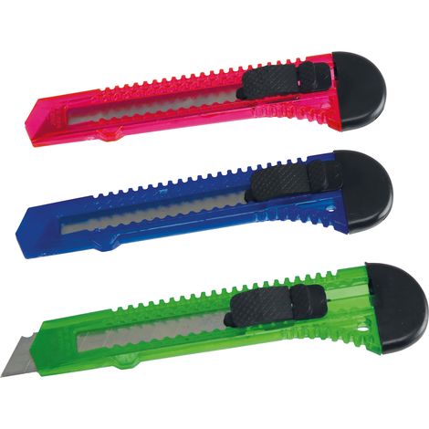 Coltello multiuso Kinzo 18mm confezione da 3 lame a spezzare