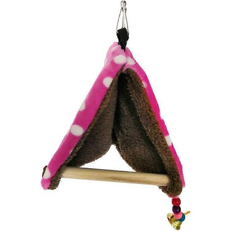 Niche suspendu pour perroquet, perchoir douillet en peluche, cage décorative pour perruche, lit nid moelleux avec support, accessoire oiseau confortable.