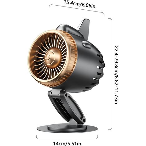 mini ventilateur portable–silencieux USB rechargeable pliable–5 vitesses-2400 mAh Batterie grand-pour bureau, camping et voyage (1/4)
