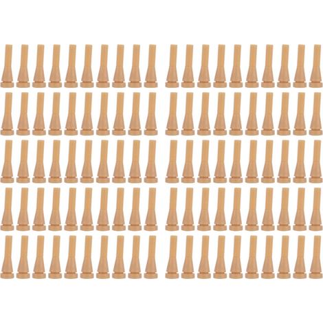 Lot de 100 bâtons d'épilation en caoutchouc pour plumeuse de volaille remplacement pour canards poulets oies rose jaunâtre (1/5)