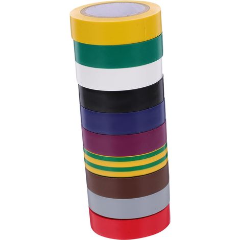 10 rouleaux de ruban isolant électrique à forte adhérence pour câbles (1/5)