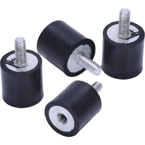 4 pièces M4 Coussinets anti-vibrations en caoutchouc intérieur/extérieur, isolateurs, fixation 15 mm x 15 mm (1/5)