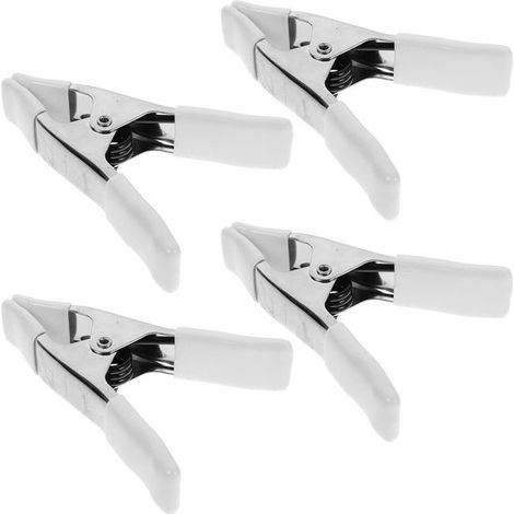 4 pinzas de resorte extrafuertes: pinzas de resorte de 10 cm para fondos, carpintería, telas y cortinas grandes (1/5)