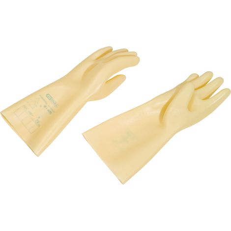 KS Tools - Gants d'électricien en latex naturel beige, classe 0 AZC, T10 - 112.1664
