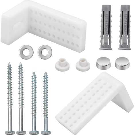 Kit fixation WC sol - Vis 80mm + bouchon extension - Cuvette toilette - Montage (1/5)