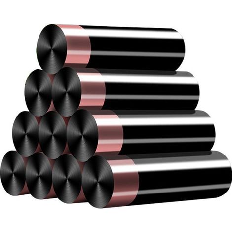 Sacs poubelle noirs à cordon - Lot de 120 sacs - Capacité 30 litres - Dimensions 50x60 cm - Écologique et sans odeur (1/5)