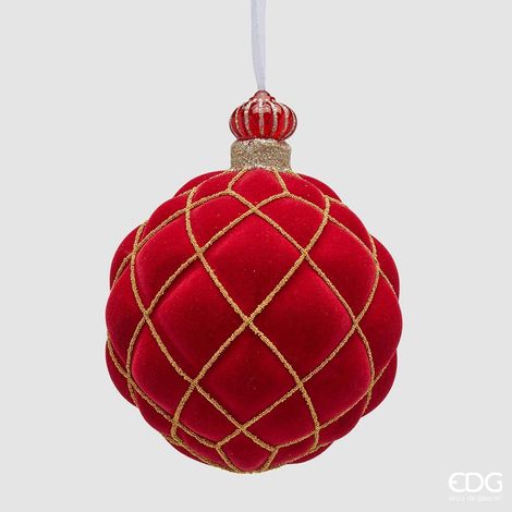 EDG Addobbo Palla Regale Rosso H 13,5 cm