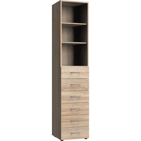 Regal Eiche MIAMI-43, B/H/T ca. 80/185/40 cm (1/5)