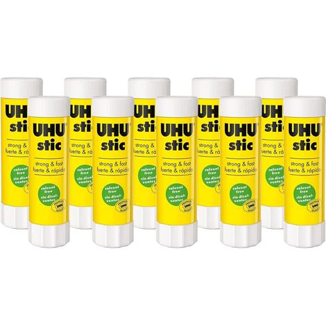 Lot de 10 bâton de colle, sans solvants, 8,2 g, avec capuchon (1/5)