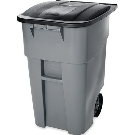 Conteneur polyvalent H1005xl610xP765mm gris 189 l couleur du couvercle noir avec