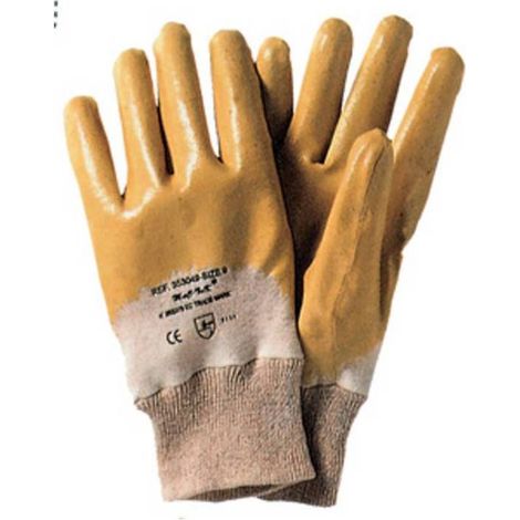 12 x GUANTI NITRILE GIALLO C/POLSO TG. 7