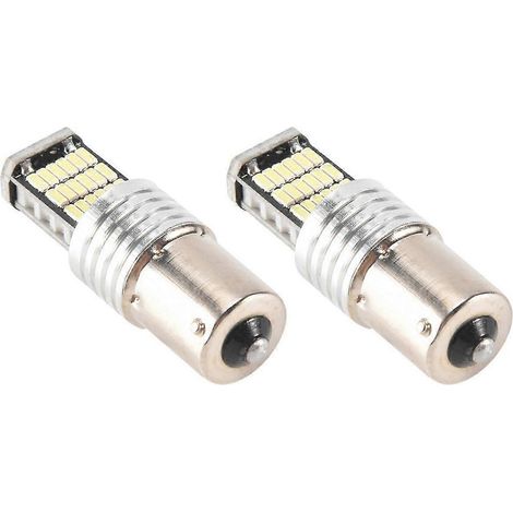 feux arrière de freinage de voiture, 1156 LED Canbus 15 SMD BA15S P21W, blanc haute puissance 6000K (1/4)