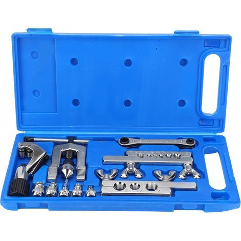 Ensemble Outils Évasement, Outil d'Évasement Simple Professionnel et Trousse d'Outils de Sertissage pour l'Alésage de Tuyaux en Cuivre en Aluminium et Autres Tuyaux - 10 Pièces (1/5)