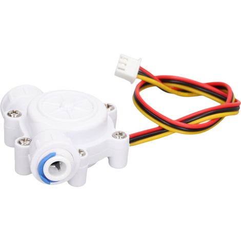 Capteur de Débit d'Eau avec Interface Barb, Débitmètre pour Fontaines et Systèmes d'Arrosage, Capteur à Effet Hall 3P DC 3.5-24V