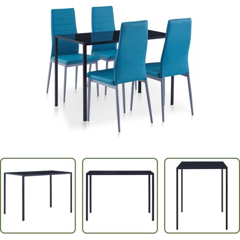 Esszimmer - 5-tlg. Essgruppe Blau (1/5)