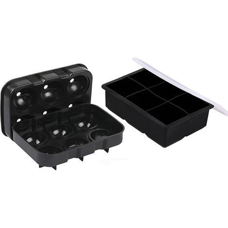 Moule à Glaçons Sphériques Grande Taille en Silicone - Pour Cocktails et Boissons, Glaçons Ronds Élégants (1/5)
