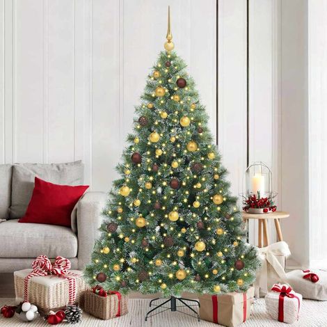 Albero di Natale artificiale con 300 LED Verde 180 cm PE e PVC vidaXL
