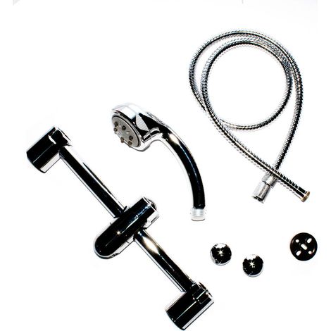set saliscendi Bossini WD0125 38 cm cromo abs con doccetta e flessibile