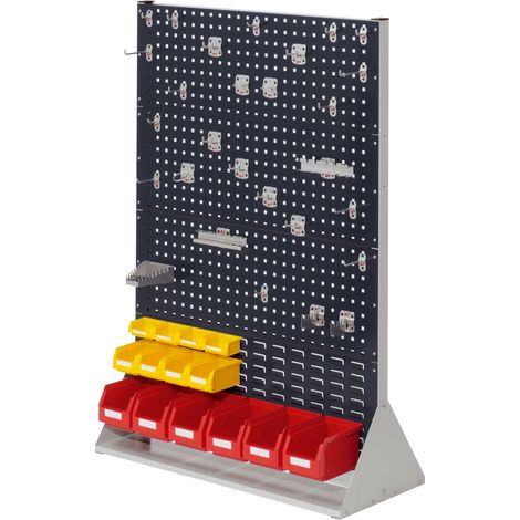 Kappes ®RasterPlan Stellwände doppelseitig Größe 4 - 6x Lochplatten 2x Schlitzplatten 1x Zubehörsortiment 42-teilig Anthrazitgrau RAL 7016