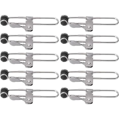 10 pièces pince de grille à action de levier, clips de montage de carreaux multifonctionnels en acier inoxydable (1/5)