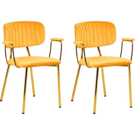 Lot de 2 Chaises Design "Kian" 80cm Orange (1/5)