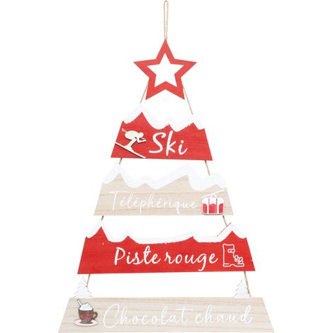 Suspension de Noël forme Sapin déco Montagne H 53 cm - Feeric Christmas (1/2)