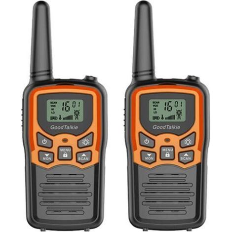 Talkie walkie
Talkie walkie, interphone à distance pour adultes avec 22 canaux FRS, interphone à domicile avec lampe de poche LED Vox LCD display, idéal pour la randonnée en camping (Orange 2pcs
